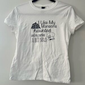 Women’s Hanes custom Disney haunted mansion tea party short sleeve shirt small